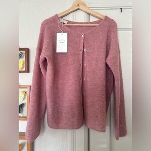 NWT Sezane Gaspard cardigan in rosewood size L